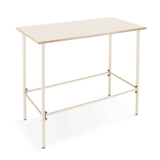 Table de jardin haute en acier thermolaqué 6 places anthracite | Oviala