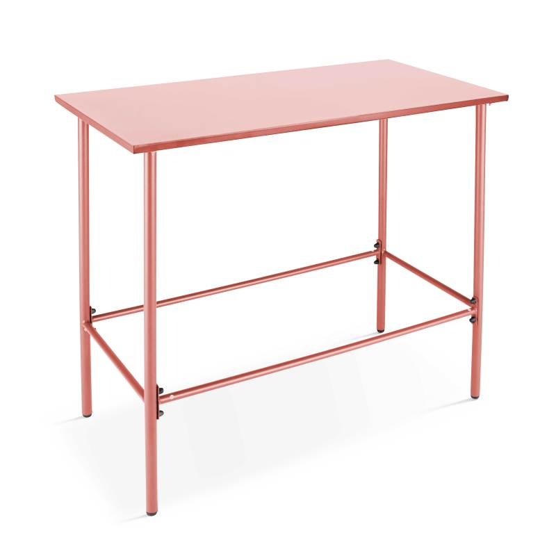 Table de jardin haute (120 x 60 x 105 cm) en acier thermolaqué