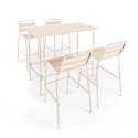 Table de jardin haute (120 x 60 x 105 cm) en acier thermolaqué
