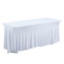 Table pliante 180 cm et nappe blanche
