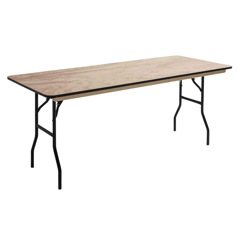 Lot de 5 tables pliantes en bois 180 cm