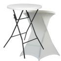 Table haute mange debout + housse écrue