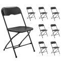 Chaise pliante noire - Lot de 8 - Réception, jardin