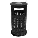 Poubelle d'extérieur noire 30 L + cendrier