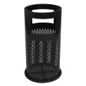 Poubelle d'extérieur noire 30 L + cendrier