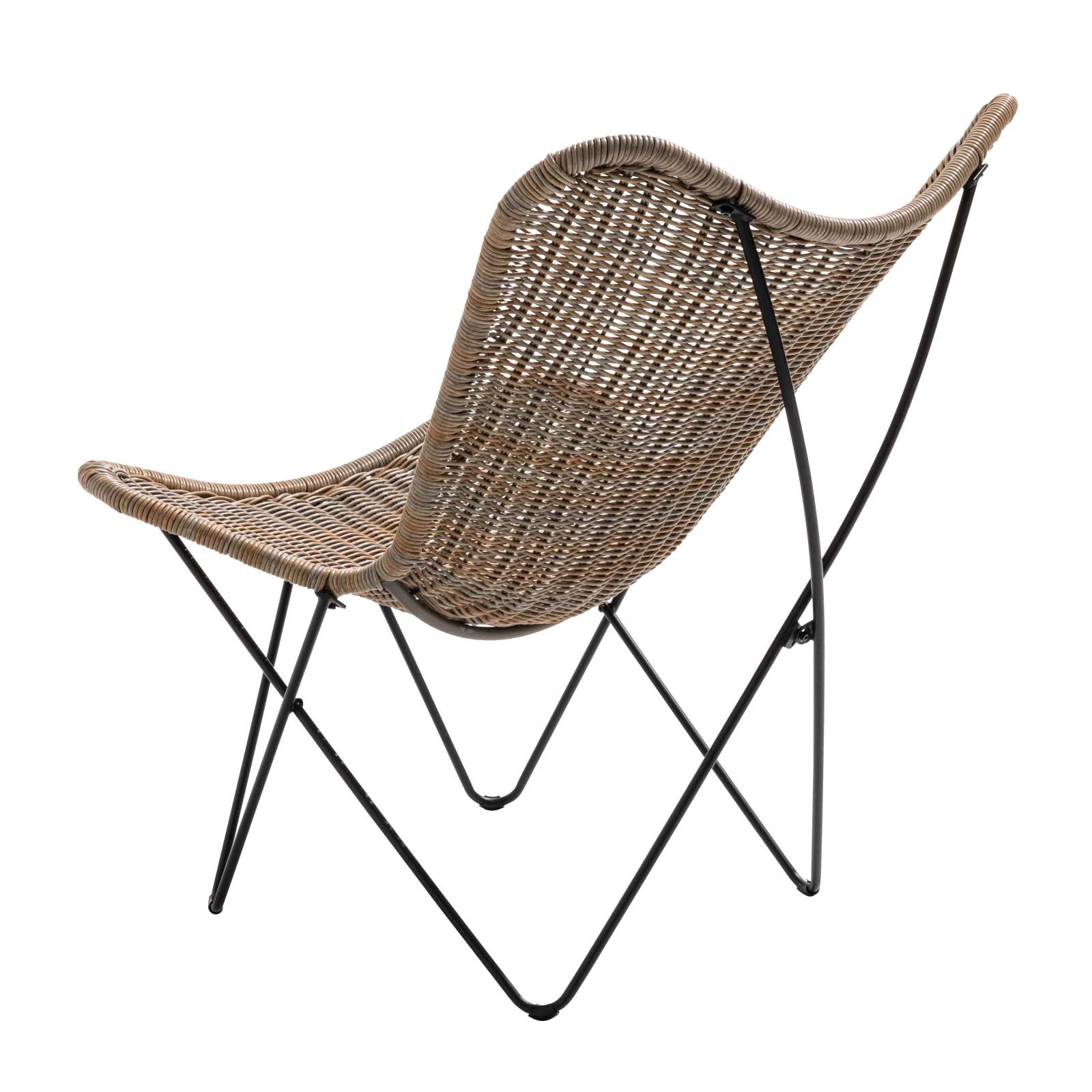 Lot de 2 fauteuils de jardin en résine tressée