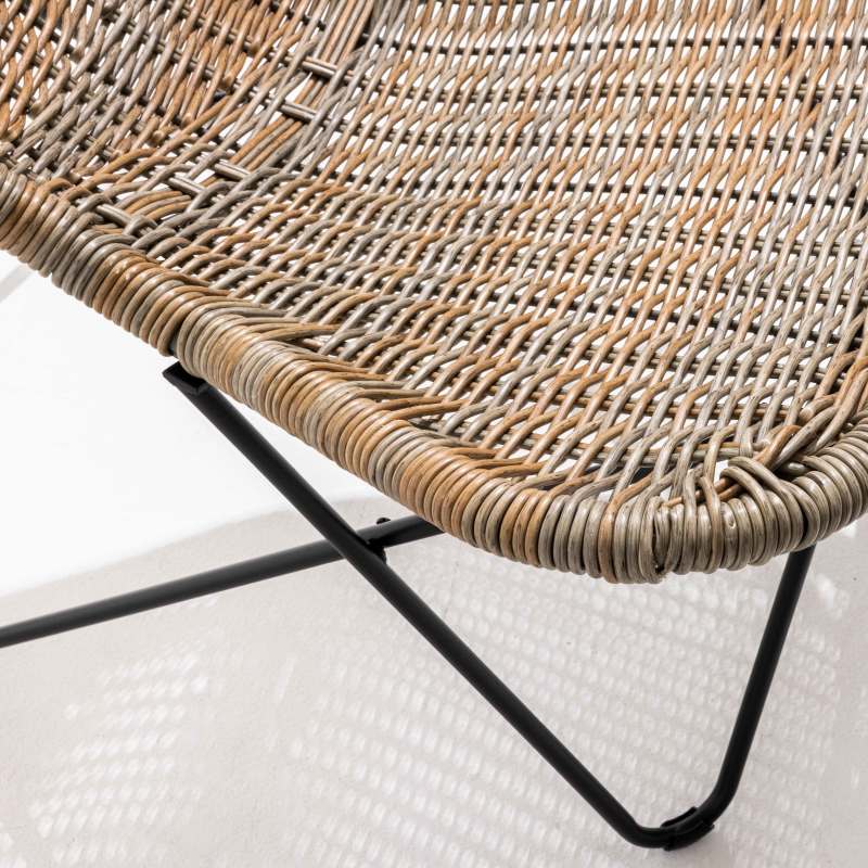 Lot de 2 fauteuils de jardin en résine tressée