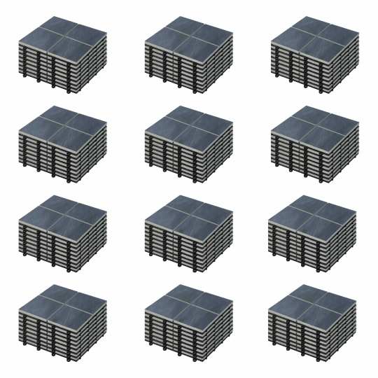 Lot dalles de terrasse clipsables à carreaux en pierre noire | Oviala