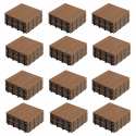 Lot dalles de terrasse clipsables en bois composite - (30 x 30 x 2,5 cm)