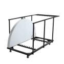 13 tables pliantes ronde 150 cm et chariot de transport
