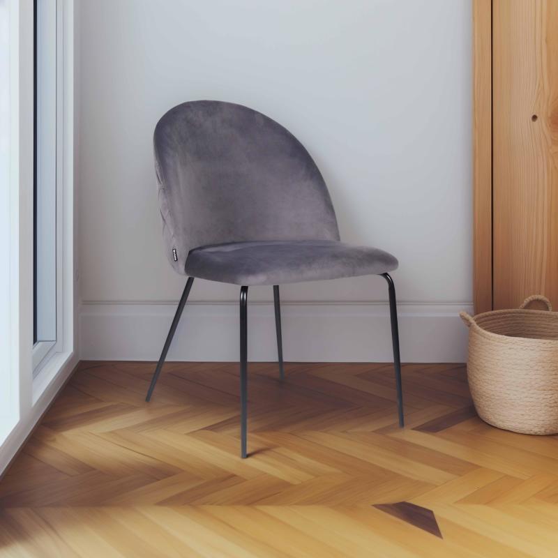 Lot de 4 chaises en velours