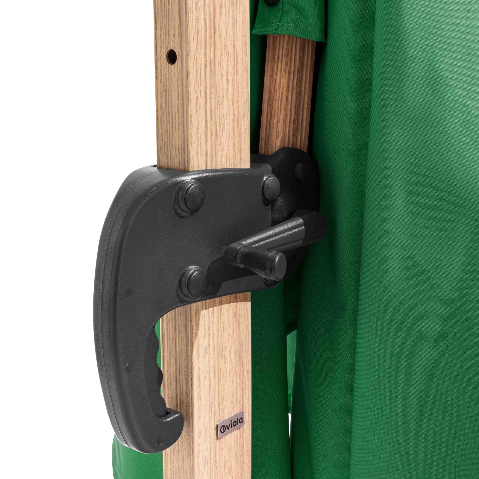 Ensemble parasol déporté (3 x 3m) 250g/m² + dalle à lester sur roues 100L