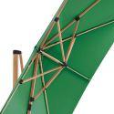 Parasol déporté inclinable carré mât effet bois (3 x 3m) - 250g/m²
