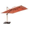 Ensemble parasol déporté inclinable (3 x 3m) 250g/m² + 4 dalles à lester remplissables