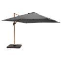 Ensemble parasol déporté inclinable (3 x 3m) 250g/m² + 4 dalles à lester remplissables
