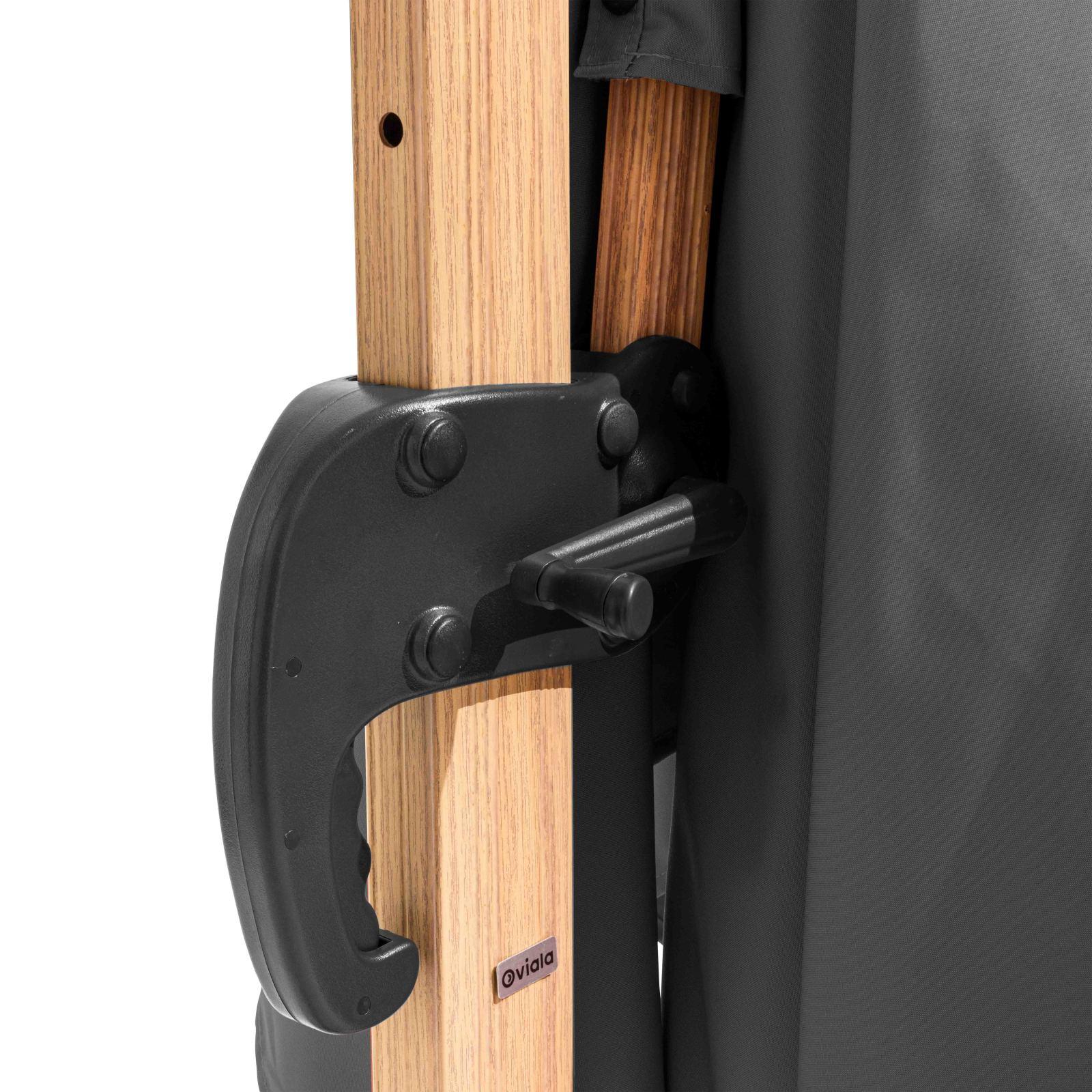 Ensemble parasol déporté inclinable (3 x 3m) 250g/m² + 4 dalles à lester remplissables