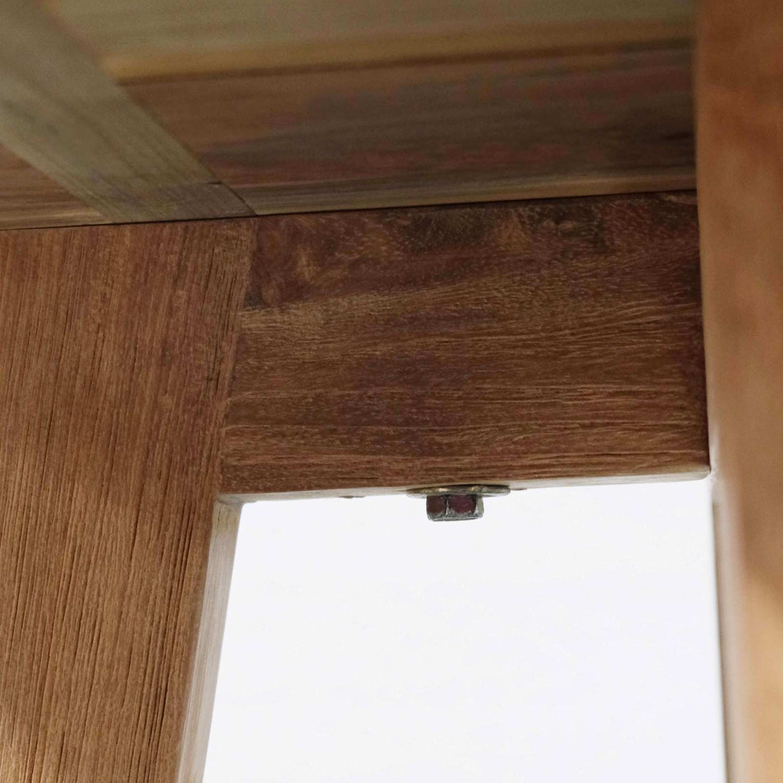 Table basse ronde en teck recyclé massif