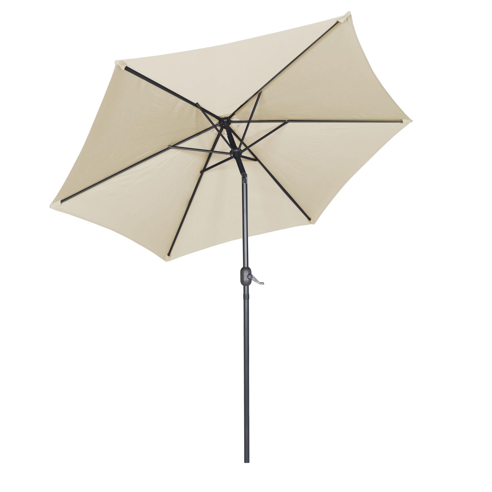Parasol droit inclinable 180g/m² Ø3 m