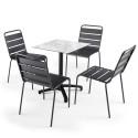 Plateau de table carré 60 x 60 cm en HPL