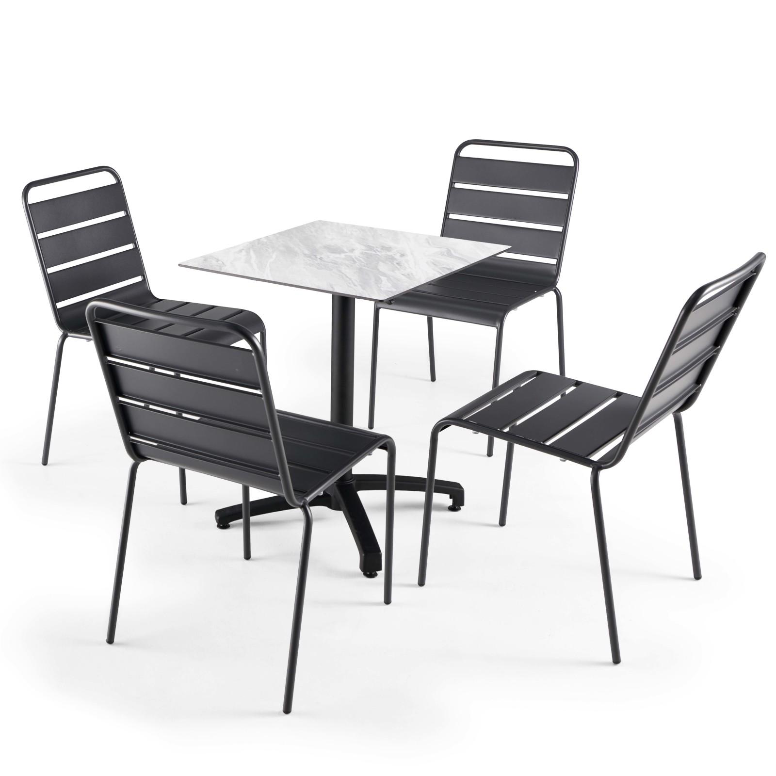 Plateau de table carré 60 x 60 cm en HPL