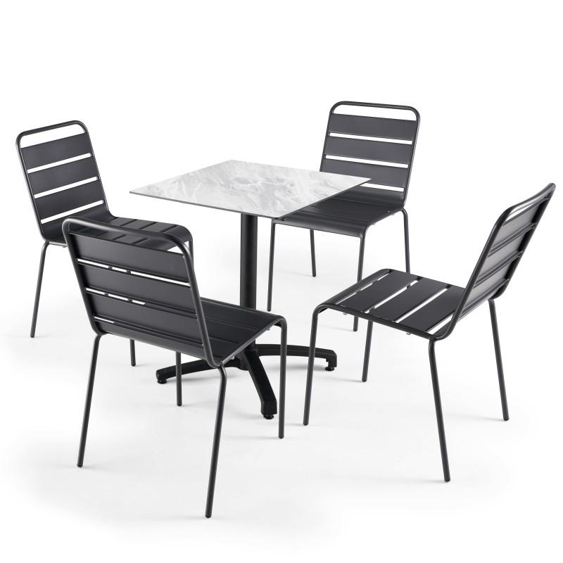 Plateau de table carré 60 x 60 cm en HPL (6/7)