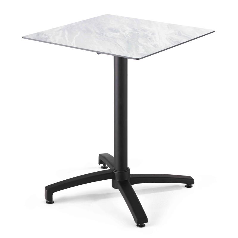 Table de jardin carrée (70x70cm) inclinable en HPL