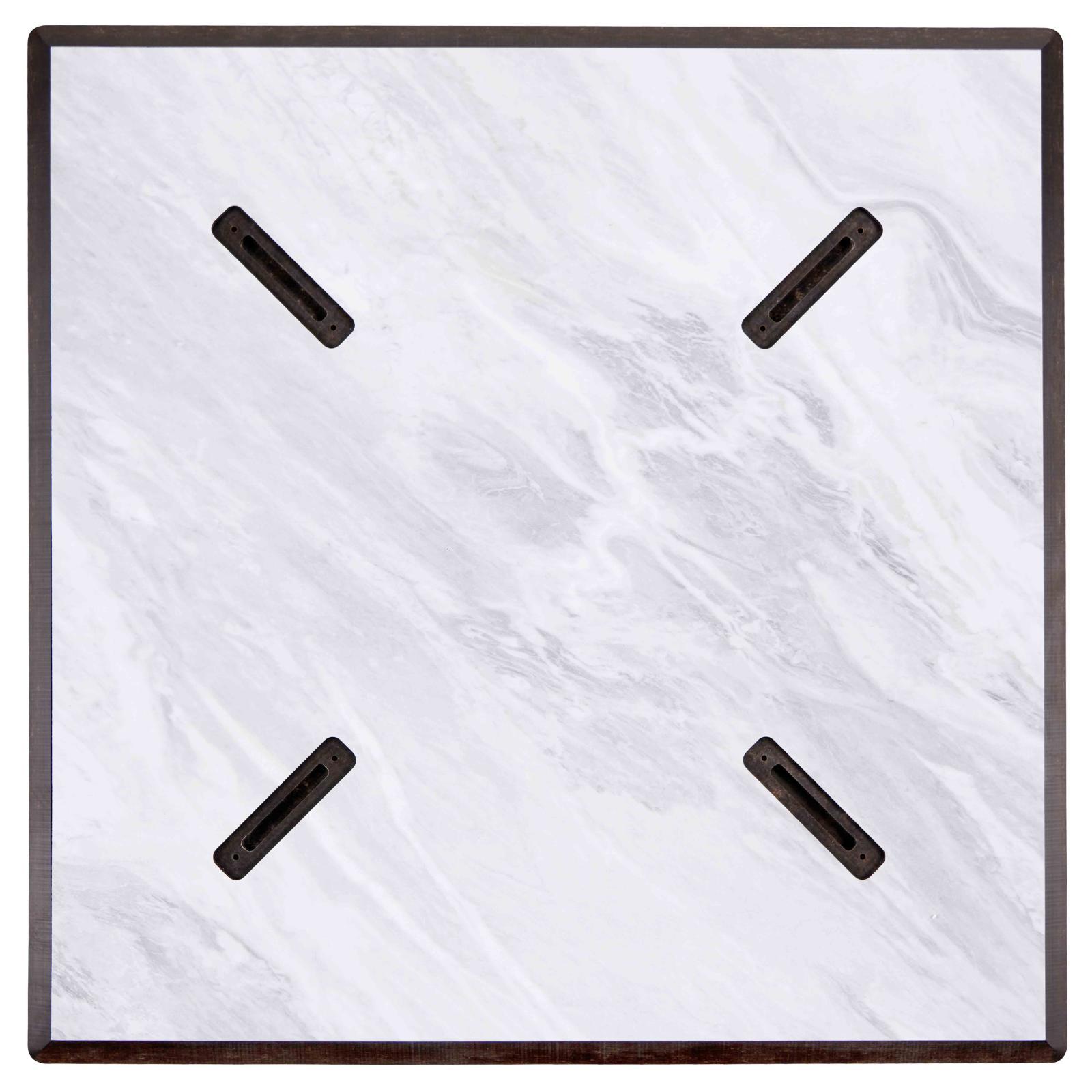 Table de jardin carrée (70x70cm) inclinable en HPL