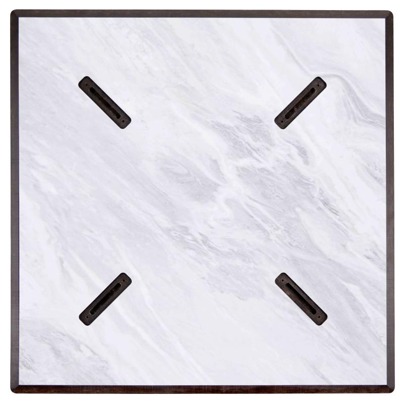 Table de jardin carrée (70x70cm) inclinable en HPL (8/10)