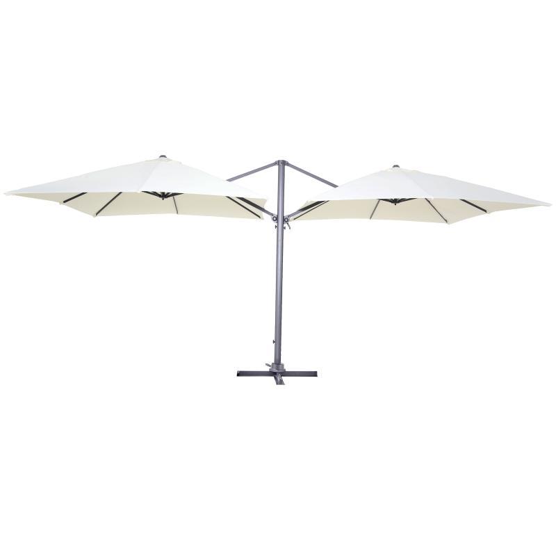 Double parasol déporté carré (3 x 3m) - 250g/m²