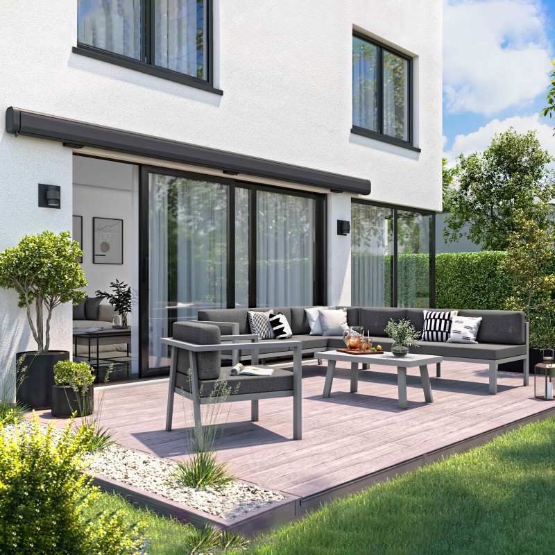 Store banne électrique + Led avec coffre intégral 5 x 3 m