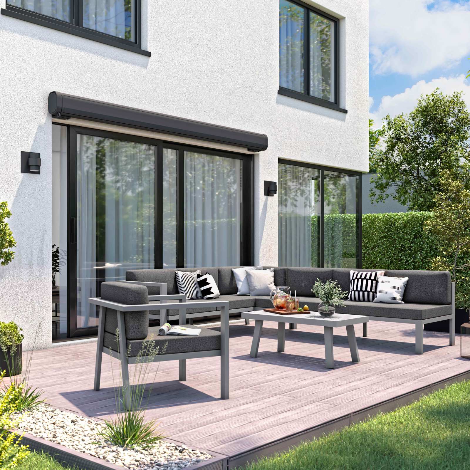 Store banne électrique + Led avec coffre intégral 2,95 x 2,50 m Store banne électrique + Led avec coffre intégral 2,95 x 2,50 m