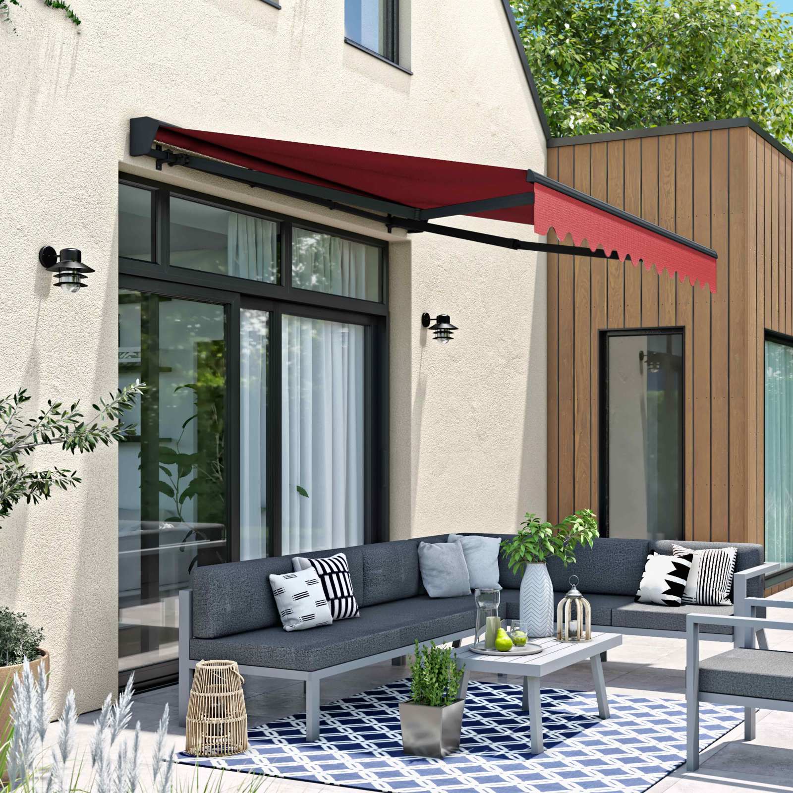 Store banne 2,50 x 2 m avec coffre semi-intégral