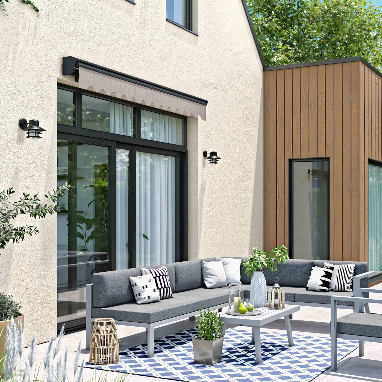 Store banne 2,50 x 2 m avec coffre semi-intégral