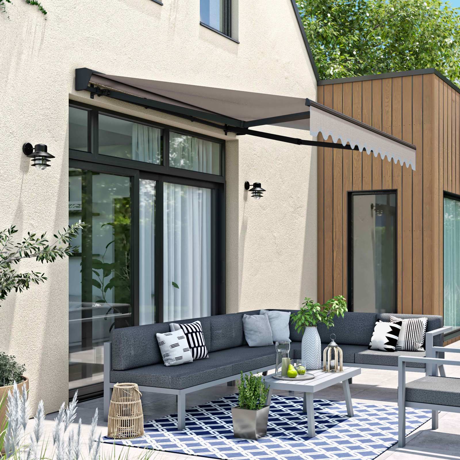 Store banne 2,50 x 2 m avec coffre semi-intégral