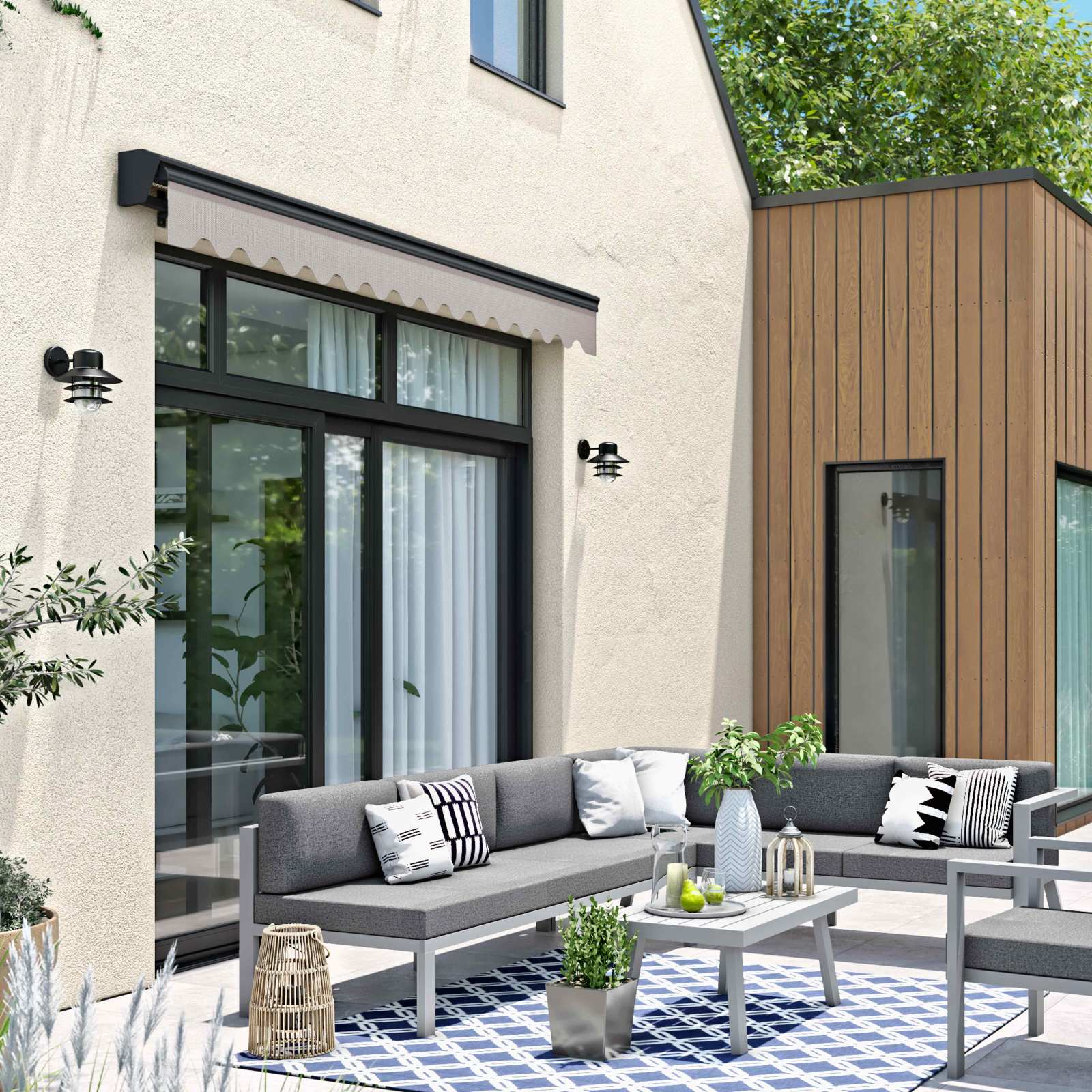 Store banne avec coffre semi intégral 3 x 2,50 m