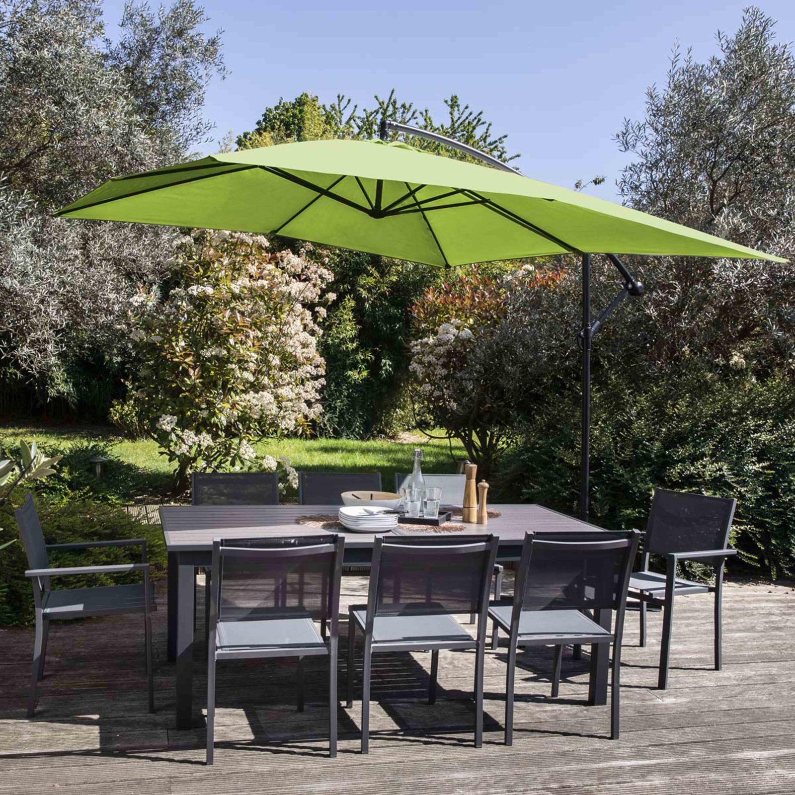 Parasol déporté inclinable carré (3 x 3m)