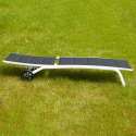Lot de 2 bains de soleil en aluminium avec roues, inclinables 4 positions