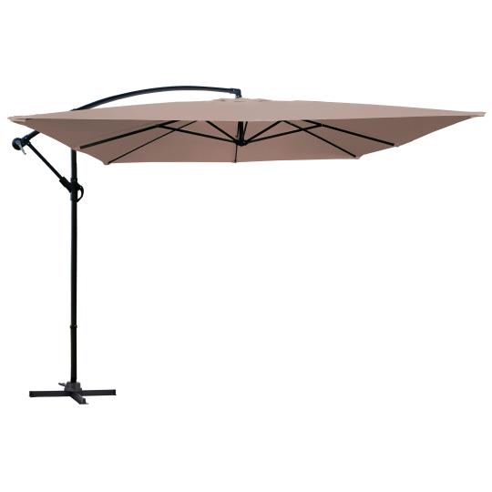 Parasol déporté inclinable carré (3 x 3m)