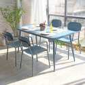 Table de jardin rectangulaire (150 x 75 x 75 cm) en aluminium