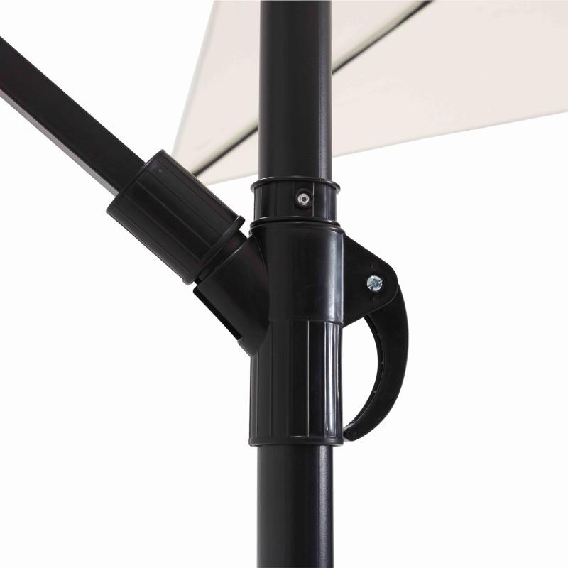 Ensemble parasol déporté carré inclinable (3 x 3 m)  + 4 dalles à lester remplissables
