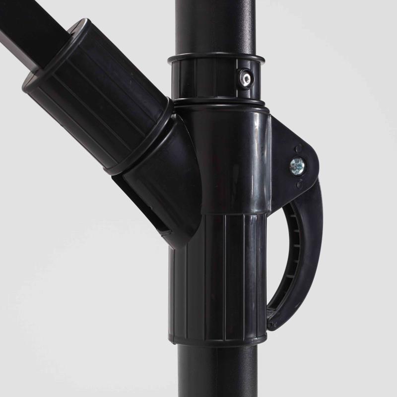 Ensemble parasol déporté carré inclinable (3 x 3 m)  + 4 dalles à lester remplissables (5/7)