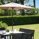 Ensemble parasol droit inclinable (Ø3m) avec pied pliant + 4 dalles lestées