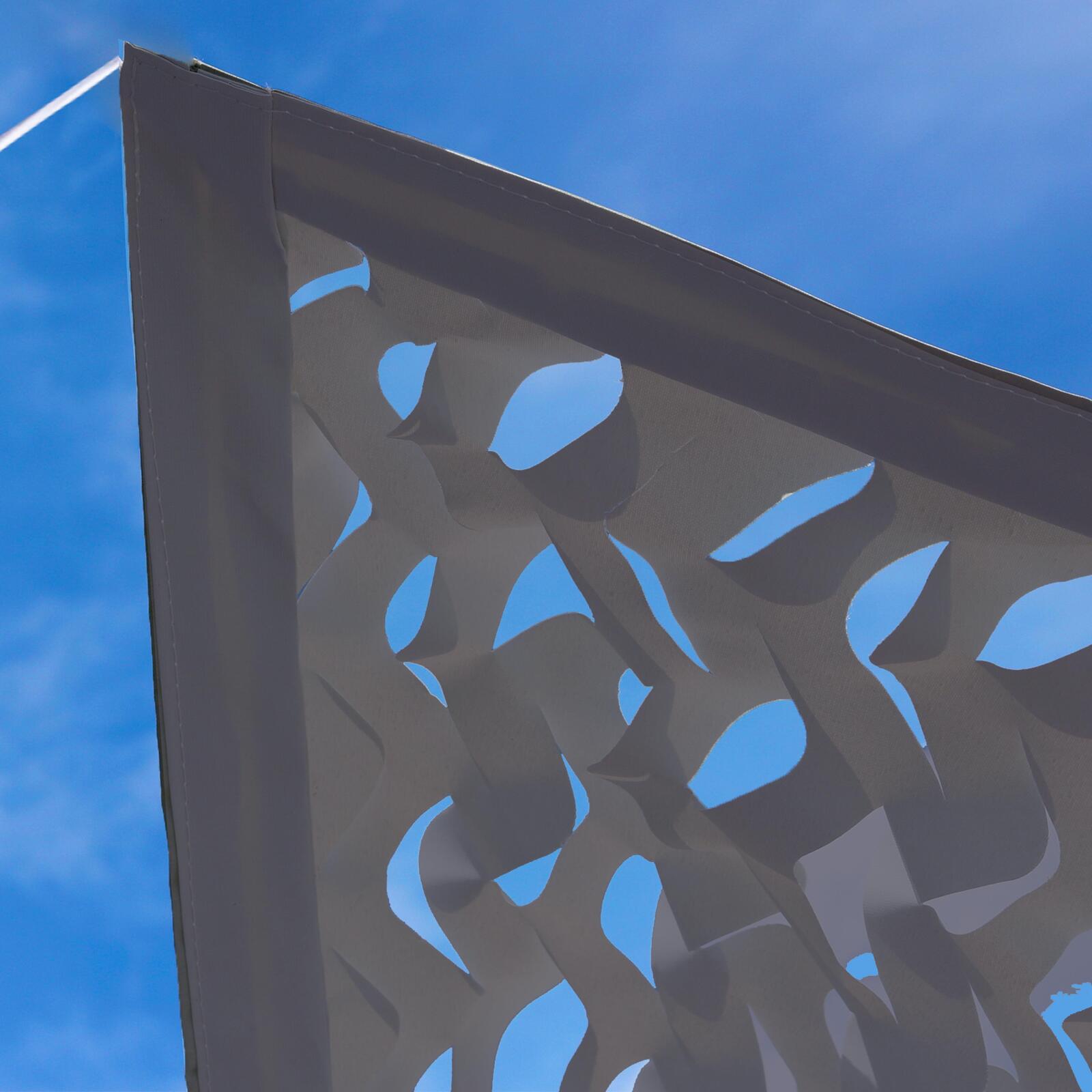 Voile d'ombrage ajourée triangulaire 3,6 x 3,6 x 3,6 m