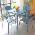 Chaise de jardin en aluminium avec accoudoirs
