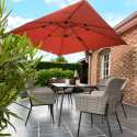 Ensemble parasol déporté inclinable (3 x 3m) + 4 dalles lestées