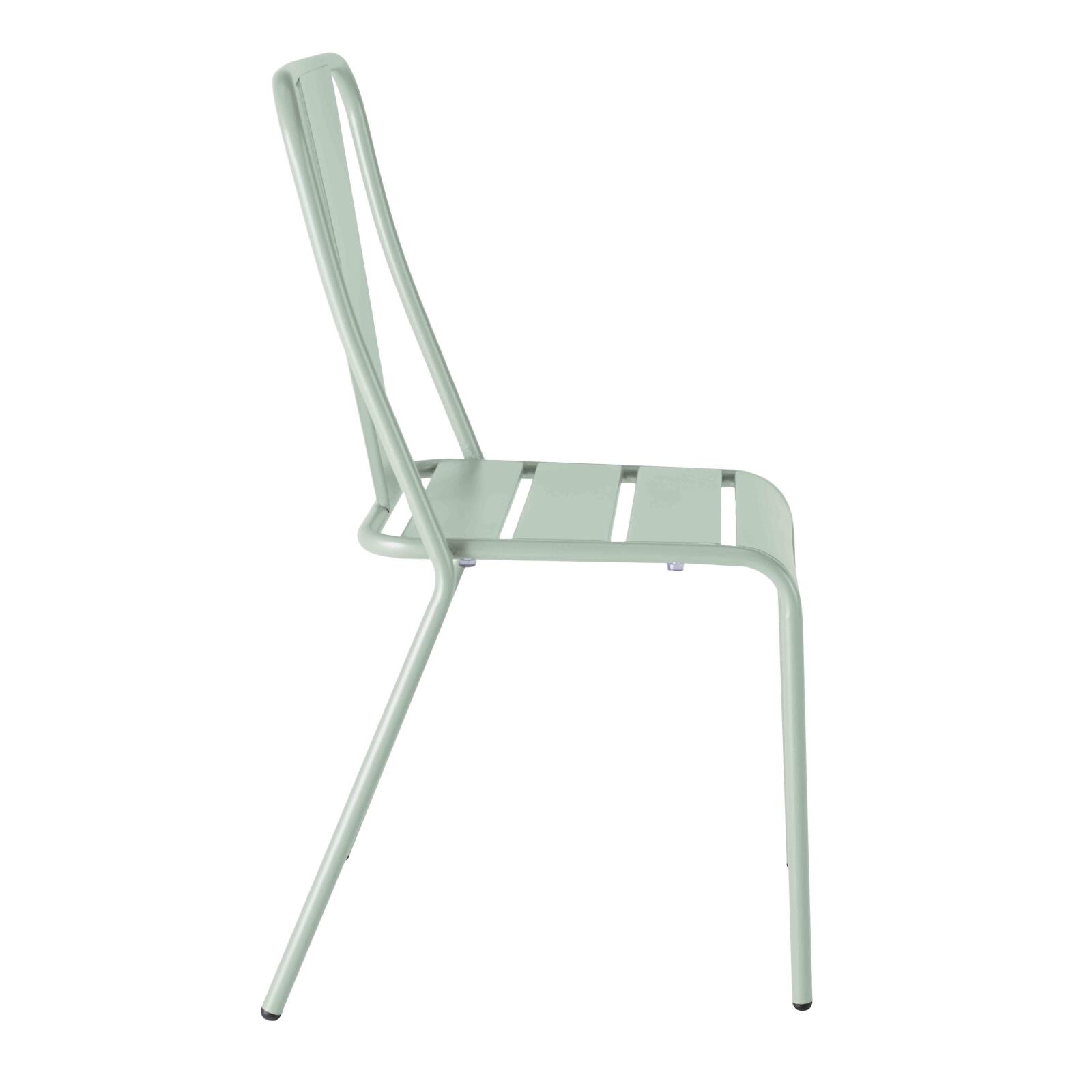 Table de jardin bistrot carrée inclinable 70 x 70 cm et 2 chaises en métal