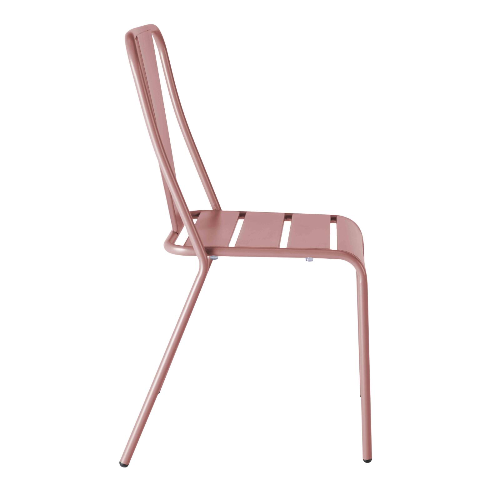Table de jardin bistrot carrée inclinable 70 x 70 cm et 2 chaises en métal