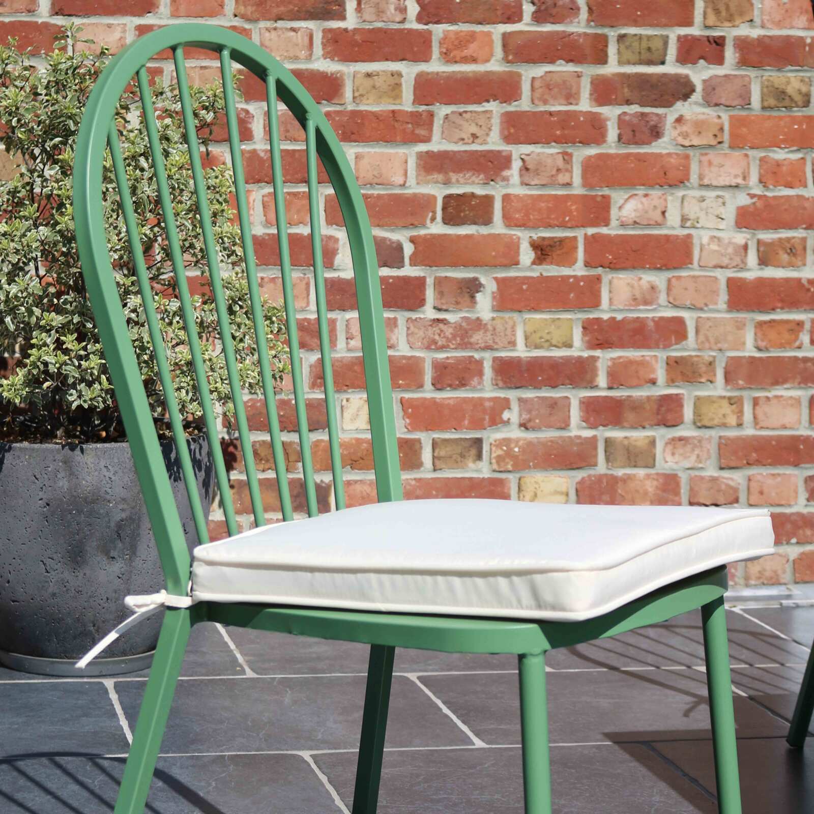 Lot de 4 galettes de chaise d'extérieur unies 40 x 40 cm