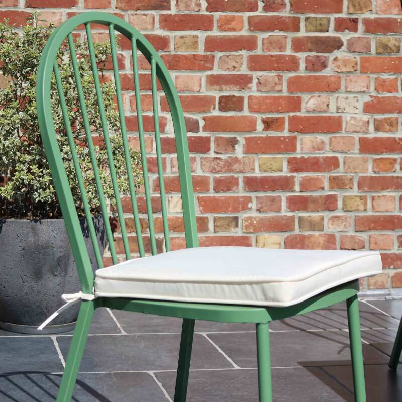 Lot de 4 galettes de chaise d'extérieur unies 40 x 40 cm