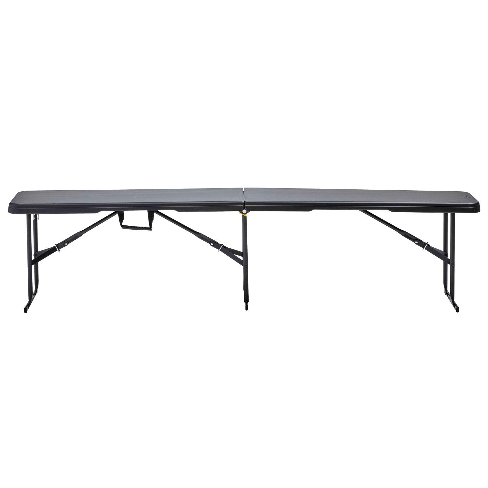 Banc pliant noir 3 places 180cm